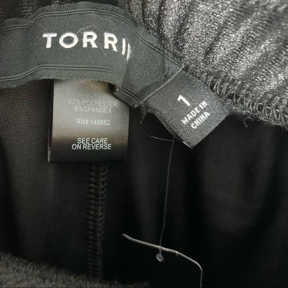 New torrid black velvet casual tapered leg pull on lounge pants 1x plus - Picture 5 of 8